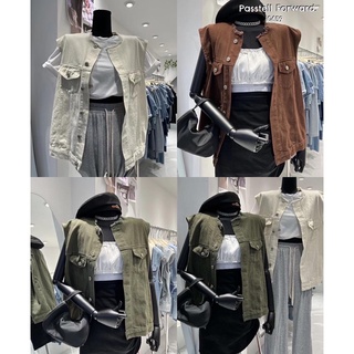 🇰🇷New🇰🇷  Korea denim vest กั๊กยีนแขนกุดใส่คลุมเท่ห์ๆ เรียบๆแต่เก๋มากค่ะตัวนี้ สีคือดีมากกกกก