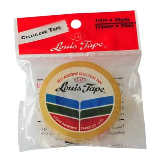 เทปใสแกน1นิ้ว 1/2นิ้วx36หลา (แพ็ค1ม้วน) หลุยส์ 1 inch core tape 1/2 inch x36 yards (1 roll pack), Louis