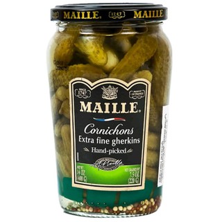 แตงกวาดอง Maille Cornichons Extra Fine Gherkins 375g.