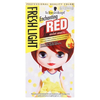 🔥The Best!! ชวาร์สคอฟ เฟรชไลท์ ครีมเปลี่ยนสีผม สีแดงสว่าง 1 ชุด Schwarzkopf Freshlight Enchanting Red Hair Color Cream 1