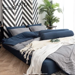 SANTA Bedding ชุดผ้าปูที่นอนพร้อมผ้านวม สีกรม สีเทาเข้ม