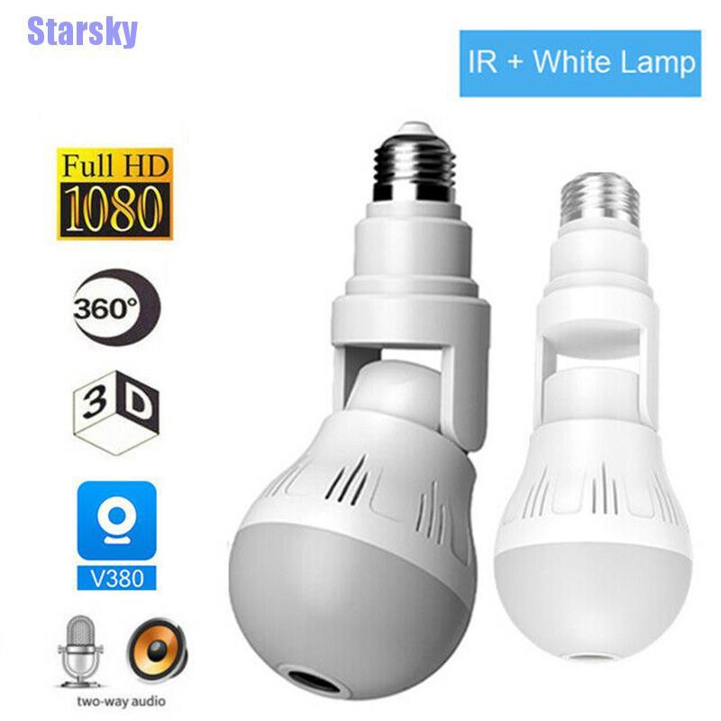 Starsky 360° Panoramic Hidden Wifi Camera Light Bulb 1080P Hd Security