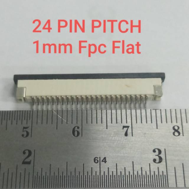 FPC FFC 1.0 มม.Pitch 24 Pin Drawer Type Ribbon Flat Connector Bottom Contact