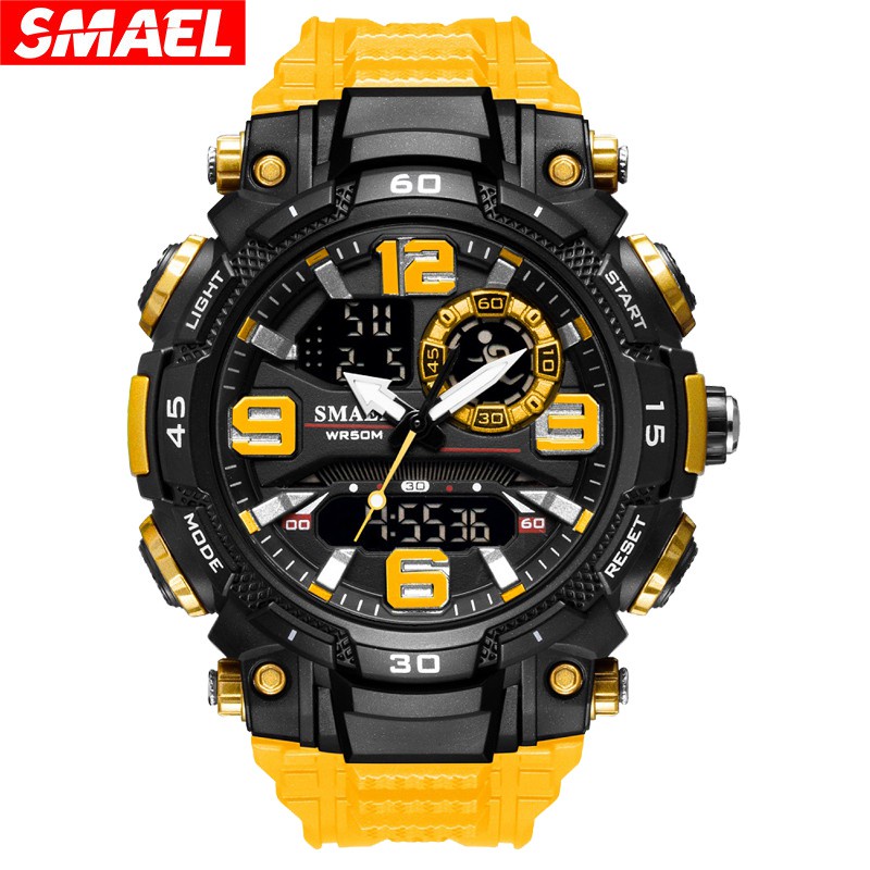 SMAEL 1921 นาฬิกาสปอร์ตผู้ชายนาฬิกาข้อมือผู้ชายกันกระแทก