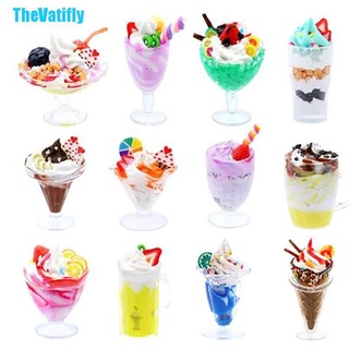 Thevatifly ถ้วยพลาสติก ขนาดเล็ก Diy สําหรับไอศกรีม 12 ชิ้น /