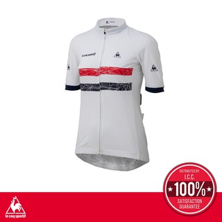 le coq sportif เสื้อจักรยานแขนสั้น ผู้หญิง สีขาว รุ่น ENDUR JERSEY BASIC