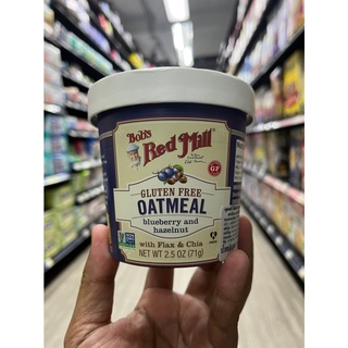BOBS RED บลูเบอร์รี่และเฮเซลนัท MILL GF GLUTEN FREE OATMEAL blueberry and hazelnut 71g. BOBS RED blueberry and hazelnu
