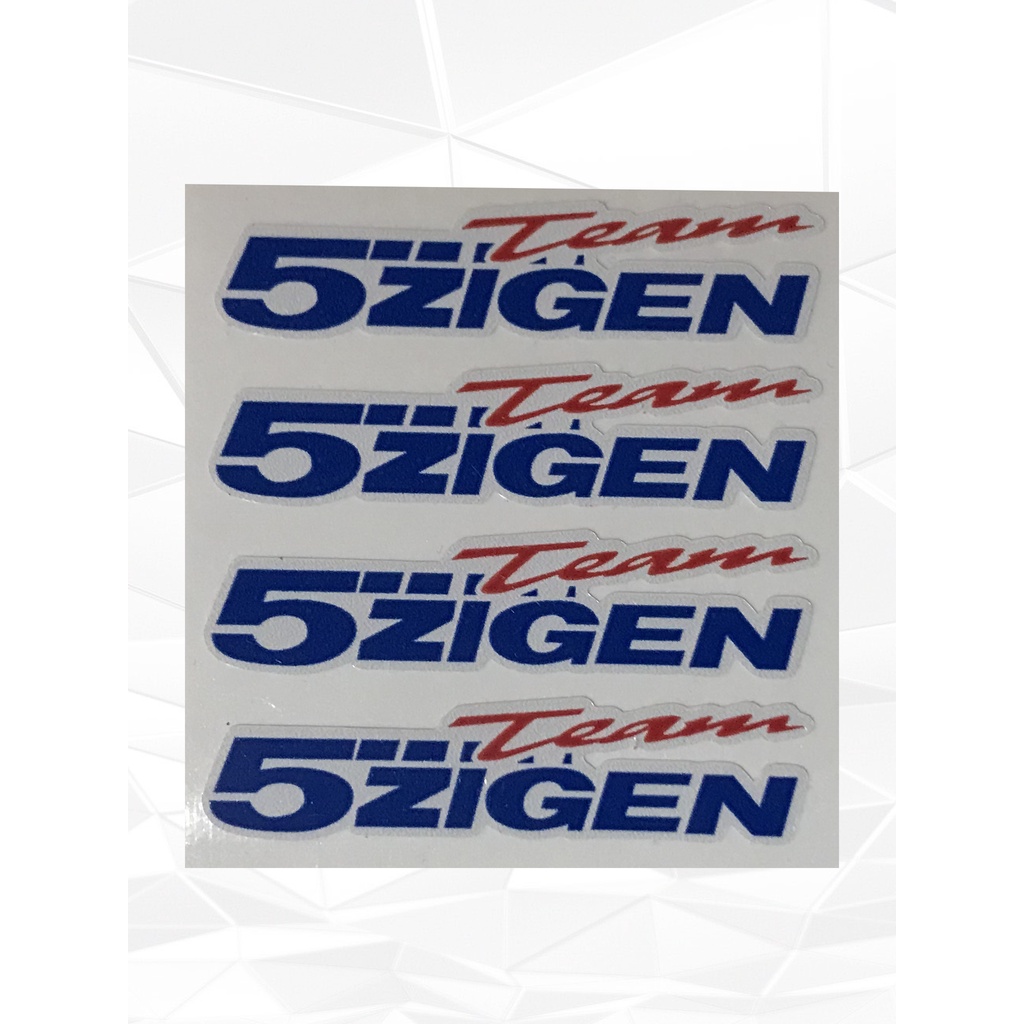 สติ๊กเกอร์ขอบล้อรถยนต์รุ่น 5zigen Team (งานพิมพ์เงา)