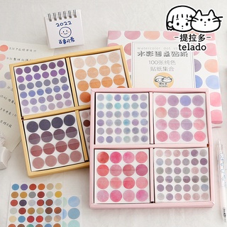 Telado ชุดสติกเกอร์ ลายกระต่ายน่ารัก Diy สําหรับตกแต่ง 100 ชิ้น ต่อกล่อง