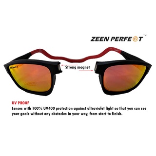 แว่นกันแดดแม่เหล็กทรงสปอร์ต ZEEN PERFECT- High Quality Magnetic Sport Sunglasses with 1 extra free! Rubber cord