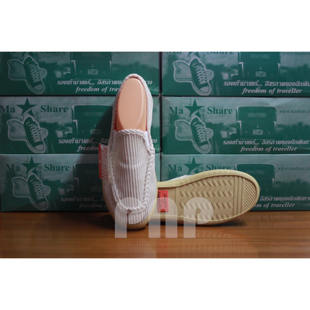ผ้าใบ รองเท้า M95 มาแชร์ (Mashare) แบบสวม ลูกฟูก ทรง สลิปออน slip on กังฟู มี เก็บปลายทาง 37-44