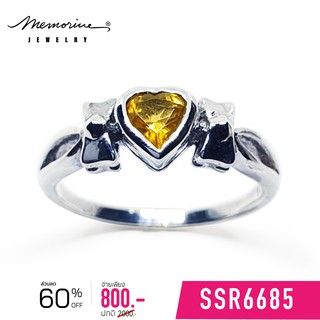 Memorine Jewelry แหวนเงินแท้ 925 ฝัง Citrine : SSR6685