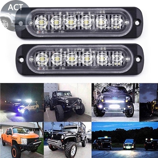 ไฟหน้าไฟตัดหมอก 6 Led Drl สีขาวสําหรับรถยนต์