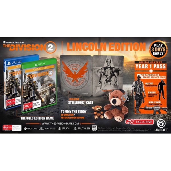 ชุดสะสม TOM CLANCY'S DIVISION 2 LINCOLN EDITION - STEELBOOK