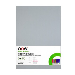 แผ่นพลาสติกทำปก A4 ใส (20 แผ่น/แพ็ค) ONE A4 clear plastic sheet (20 sheets / pack) ONE