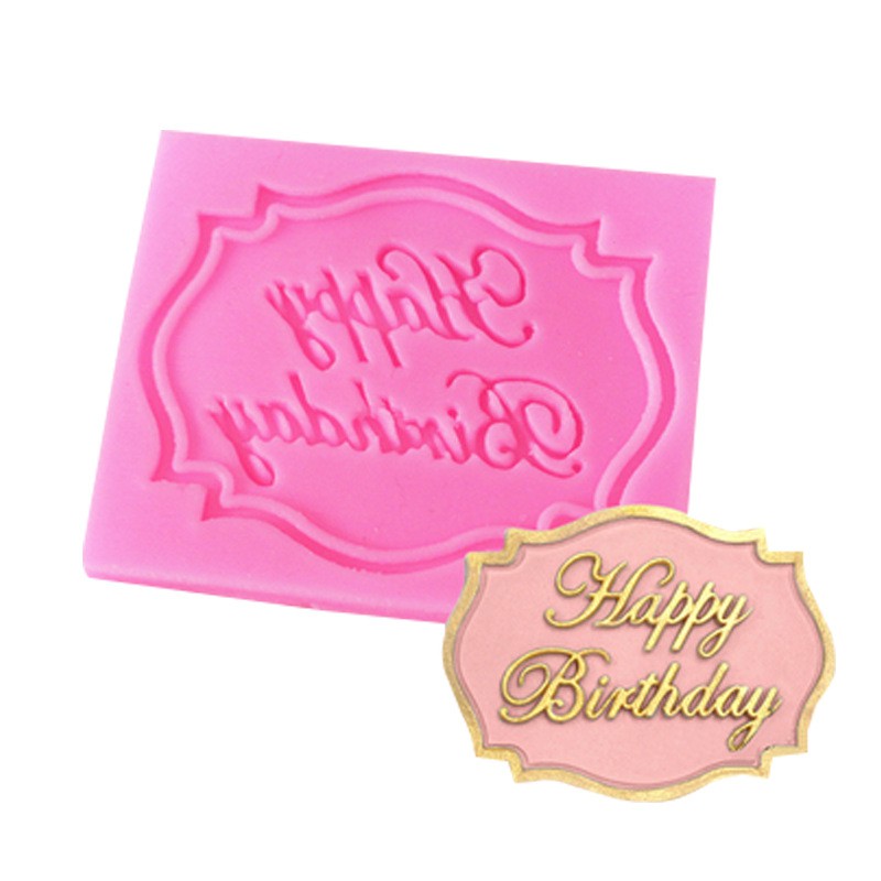 แม่พิมพ์ซิลิโคน รูปตัวอักษร Happy Birthday สําหรับตกแต่งเค้ก คัพเค้ก ฟองดองท์ DIY