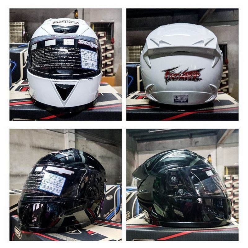 พร้อมส่ง หมวกกันน็อคเต็มใบ ยี่ห้อ Spacecrown ​รุ่น Fighter​