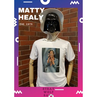 เสื้อยืดเเขนสั้นคอกลม พิมพ์ลาย"Matty Healy (the 1975)" #เสื้อยืดunisex