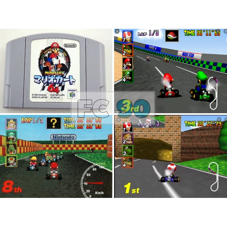 เกมมาริโอแข่งรถคาร์ท N64 - Mario Kart 64 ตลับแท้ มือสอง สภาพดี สำหรับเครื่องเกมส์ Nintendo 64