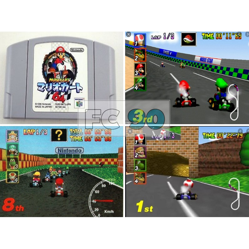 ตลับเกมมาริโอคาร์ท Mario Kart 64 [N64] ตลับมือสอง สำหรับนักสะสมเกมเก่ายุค90 Nintendo 64bit