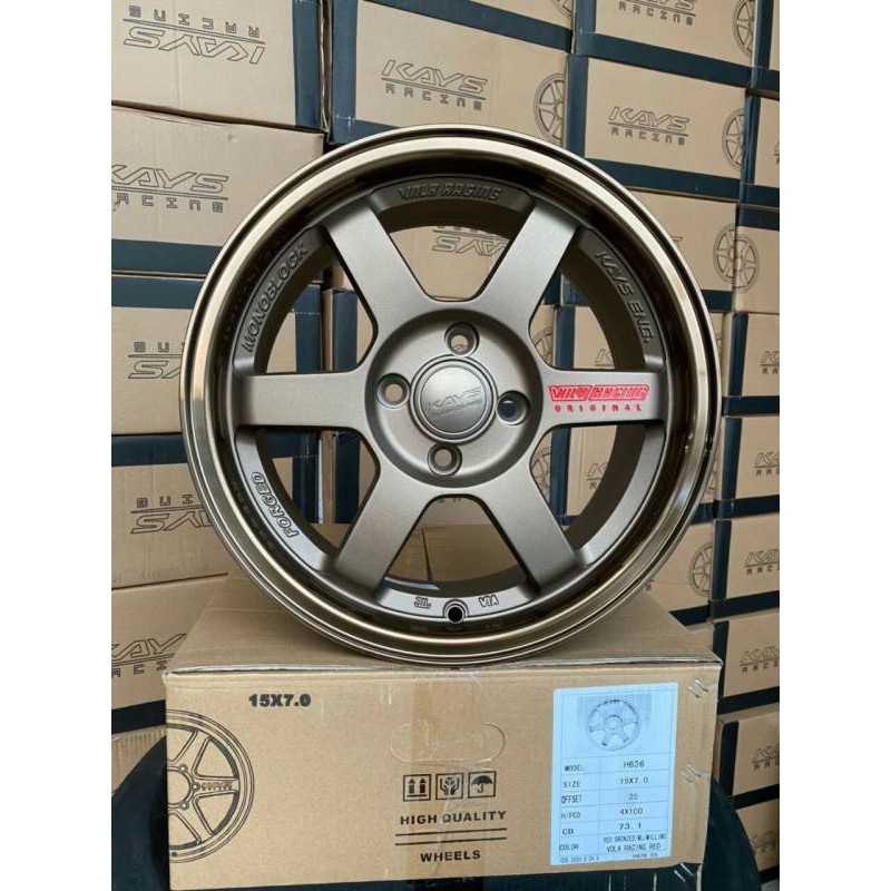 ล้อแม็กใหม่ - TE37 ขอบ15 -  งานKAYS - 15 x 4รู100 หน้ากว้าง 7 ET35