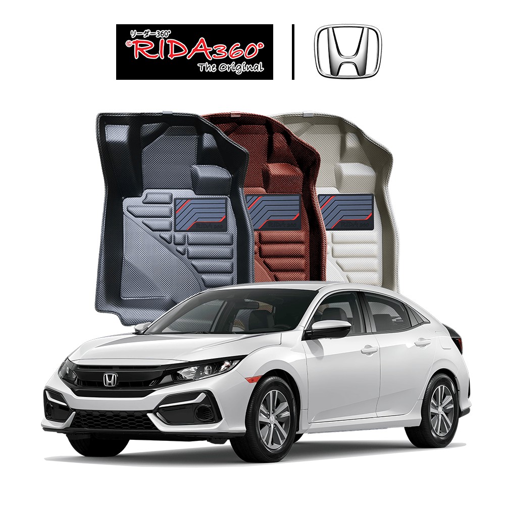 RIDA360®พรมขึ้นรูปไร้รอยต่อ HONDA CIVIC FC/FK 2016-2020 [014] *มีสีดำและครีมพร้อมส่ง