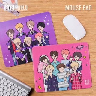 BTS WORLD MOUSE PAD (pink/purple) บีทีเอสเวิร์ล ของแท้จากเว็บ net marble