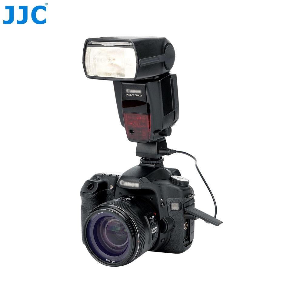 JJC JSC-8 อะแดปเตอร์ รองเท้าร้อน Hot Shoe ของกล้องอเนกประสงค์พร้อมพอร์ตเชื่อมต่อซิงค์ 3.5 มม. และ PC สำหรับกล้องที่ไม่มีขั้วต่อ Strobe ภายนอกไปยังแฟลชซิงโครทริกเกอร์, แสงขาวดำนอกกล้อง, ระบบ Strobe ของสตูดิโอ