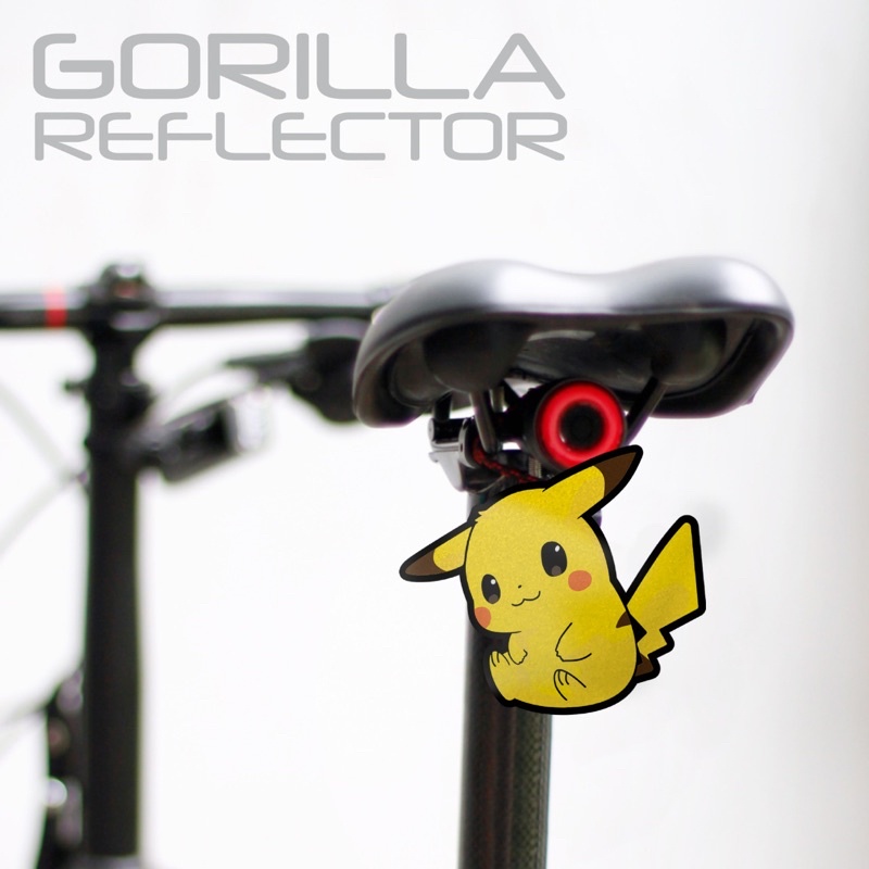 GANTUNGAN PIKACHU REFLECTTOR - ไม้แขวนเสื้อน่ารัก, REPFERCTOR, REFLECTOR น่ารัก, ไม้แขวนเสื้อจักรยานตาแมว
