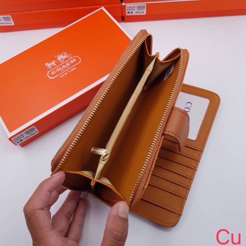 🔥🔥ตรงปก💯 กระเป๋าสตางค์ Coach 2 ช่องใบยาว ขนาด7.5นิ้ว หนังอย่างดีงานสวยเป๊ะปังมากๆ🔥🔥