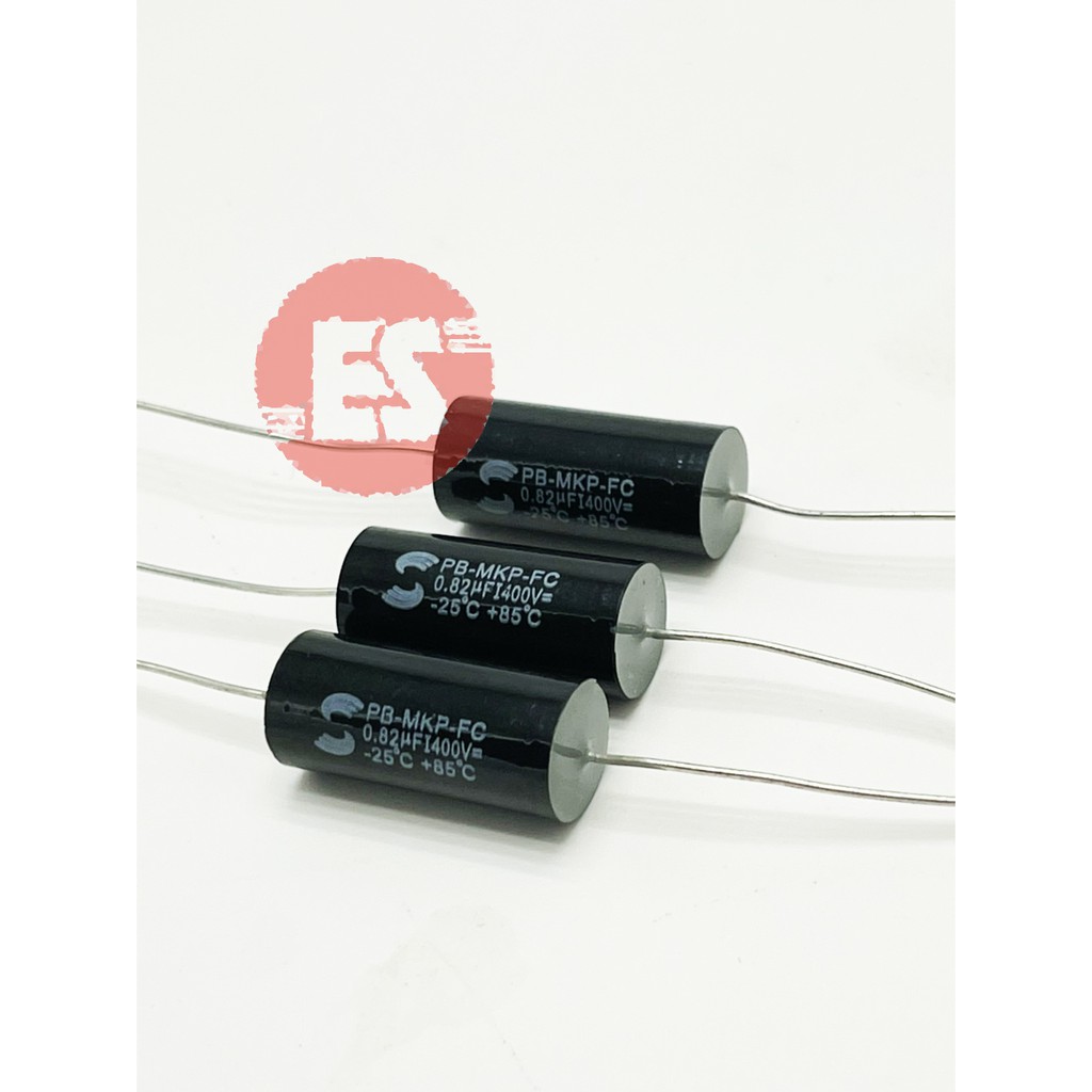 Capacitor 0.82 uF 400V.