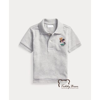 เสื้อโปโลเด็ก Ralph Lauren Polo Bear Cotton Mesh Polo (Grey)