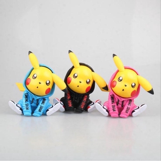 (พร้อมส่ง) ปิก้าจู Pokemon โปเกมอน Hiphop Pikachu pikaju ฟิกเกอร์ โมเดล Figure Mode PVC