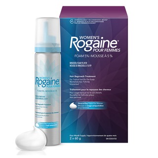 Womens Rogaine Foam 60 ml โฟมปลูกผมสำหรับผู้หญิงสูตรโฟม และน้ำ ยาปลูกผมสูตรโฟมสุดฮิตจากอเมริกา รับประกันของแท้ 100%