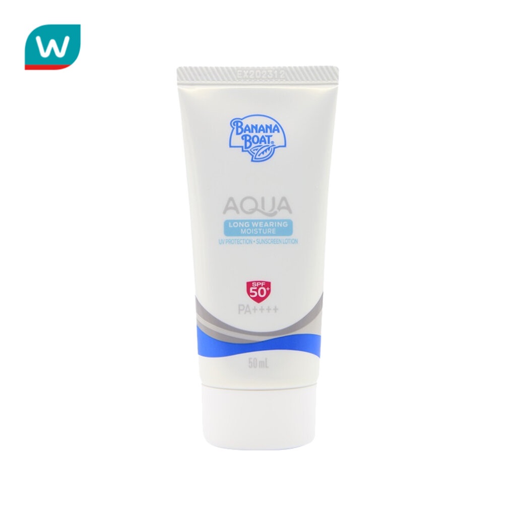 Banana บานาน่า โบ๊ท อควา ลอง แวริ่ง มอยส์เจอร์ ยูวีโพรเทคชั่น ชันสกรีนโลชั่นSPF50+PA++++50มล