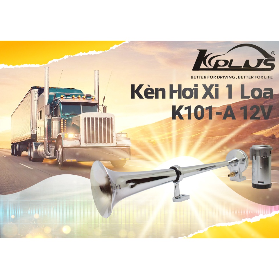 KPLUS K101-A 12V 1-Speaker Air Horn (ประแจและมอเตอร์) สําหรับรถยนต์ - รถยนต์