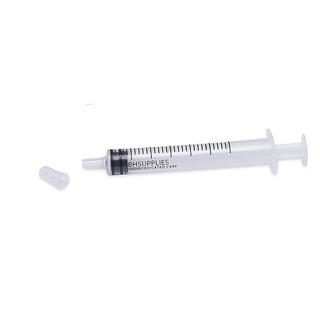 ไซริงค์ป้อนอาหาร 3ml BH Supplies Syringe With Cap Oral Dispenser, Luer Slip Tip, FDA Approved แบบมีฝาครอบ