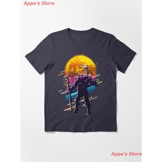 LOL Arcane Viktor League Of Legends Game 80s Palm Vintage Essential T-Shirt เกมจลาจล เสื้อยืดพิมพ์ลาย ผู้ชายและผู้หญิง