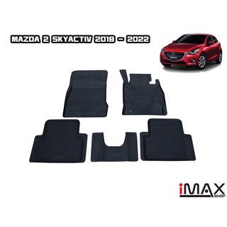 ผ้ายางรองพื้นเข้ารูปตรงรุ่น  MAZDA2 2018 - 2022 พรมปูพื้นรถ แผ่นยางปูรถยนต์ ถาดยางปูพื้นรถเข้ารูป