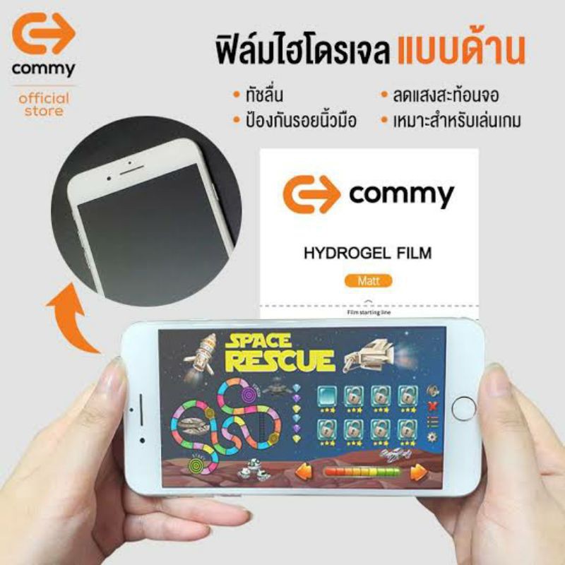 ฟิล์ม​ไฮโดรเจล COMMY​ แบบด้าน