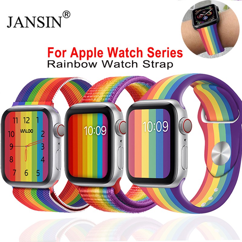 rainbow apple watch band 44mm