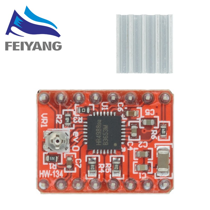 สเต็ปมอเตอร์ไดรเวอร์ A4988 DRV8825 พร้อมฮีทซิงค์ สําหรับเครื่องพิมพ์ 3D SKR V1.3 1.4 GTR V1.0 RAMPS 1.4 1.6 MKS GEN V1.4