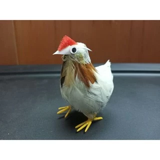 ตุ๊กตาไก่ขน (ของตกแต่ง ของแก้บน ) ทำด้วยขนไก่จริง ขนาดต่างๆ