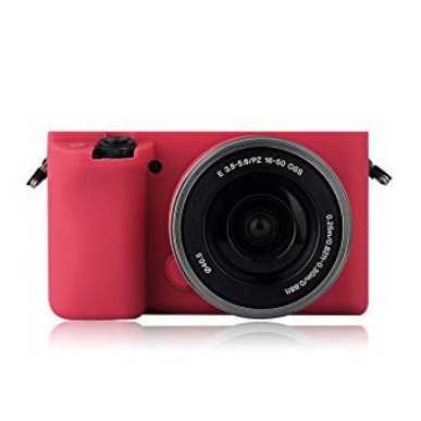 Soft Silicone Camera Case Bag Cover Skin For SONY A5000/5100(ROSE)#0892
