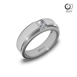 Zilvy - แหวนชายเพชรน้ำร้อย 0.30 กะรัต (BR137)