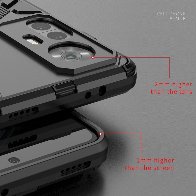 Lenuo เคสโทรศัพท์มือถือ กันกระแทก ป้องกันกล้อง พับได้ พร้อมขาตั้ง สไตล์ไซเบอร์พังก์ สําหรับ Xiaomi 12T 11T 13 Pro 13 Lite civi 2 กระเป๋ามือถือ - รูปที่ 4