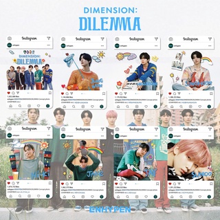 ENHYPEN album《DIMENSION : DILEMMA》INS Transparent Photocard PVC Card 8ชิ้น/ชุด