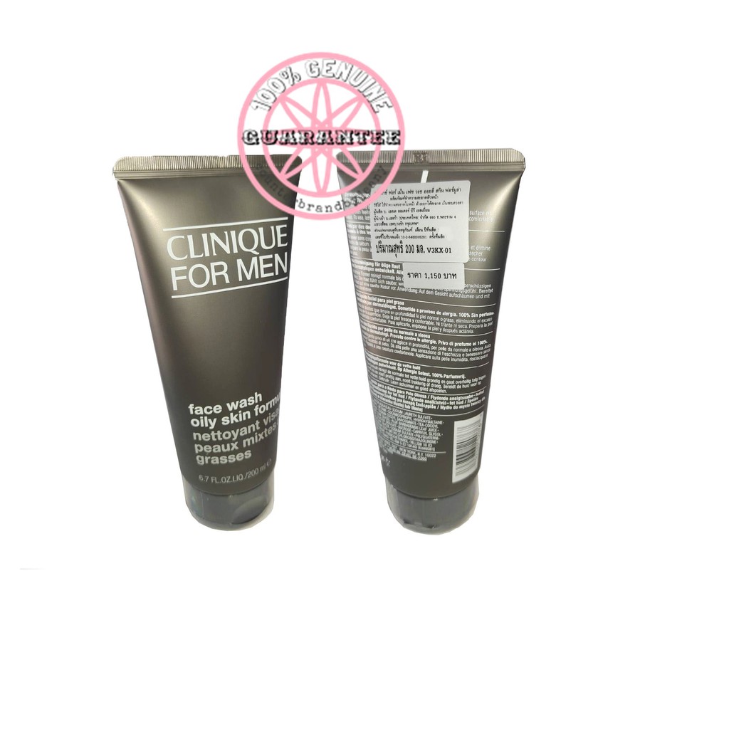 แท้ป้ายไทย CLINIQUE FOR MEN Face Wash Oily Skin Formula โฟมล้างหน้าผู้ชาย ผิวมัน