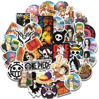 ชุดสติ๊กเกอร์ ONE PIECE กราฟฟิตี้กันน้ำอะนิเมะญี่ปุ่น, 50 แผ่น/ชุด