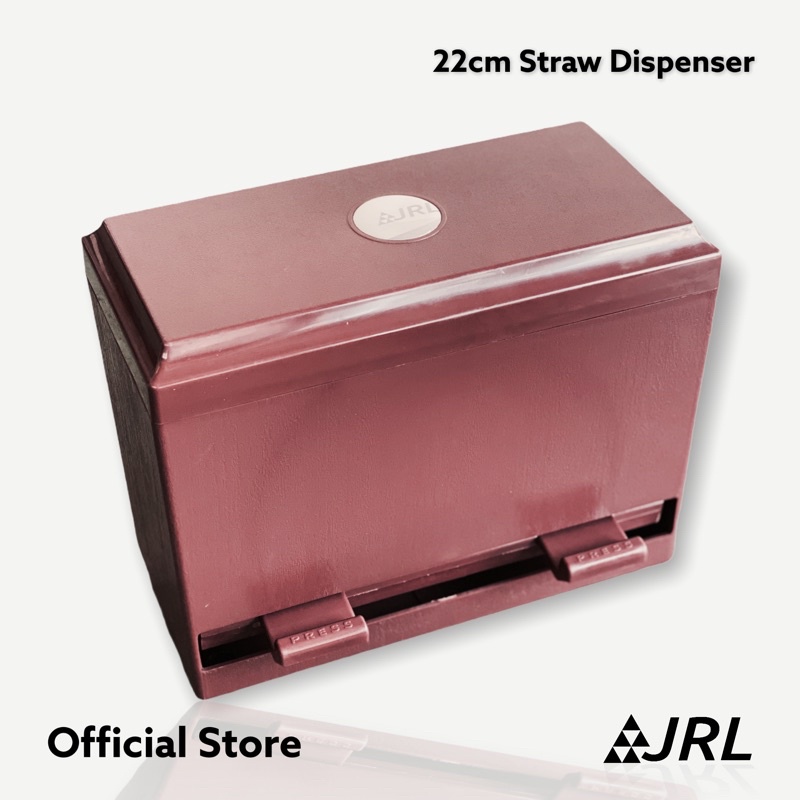 JRL กล่องใส่หลอด ยาว 22/30 ซม (สีดำ) • Straw Dispenser • กล่องใส่หลอดกาแฟแบบกด ที่ใส่หลอด กล่องจ่ายหลอด